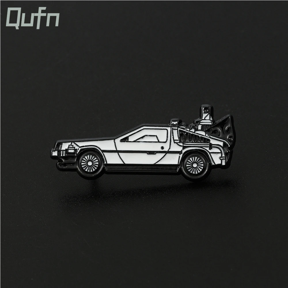 Back To The Future Hard Enamel Pins Brooch Women Backpack Bags Badge Car Model Movie Lapel Jewelry Accessories Gifts For Friends