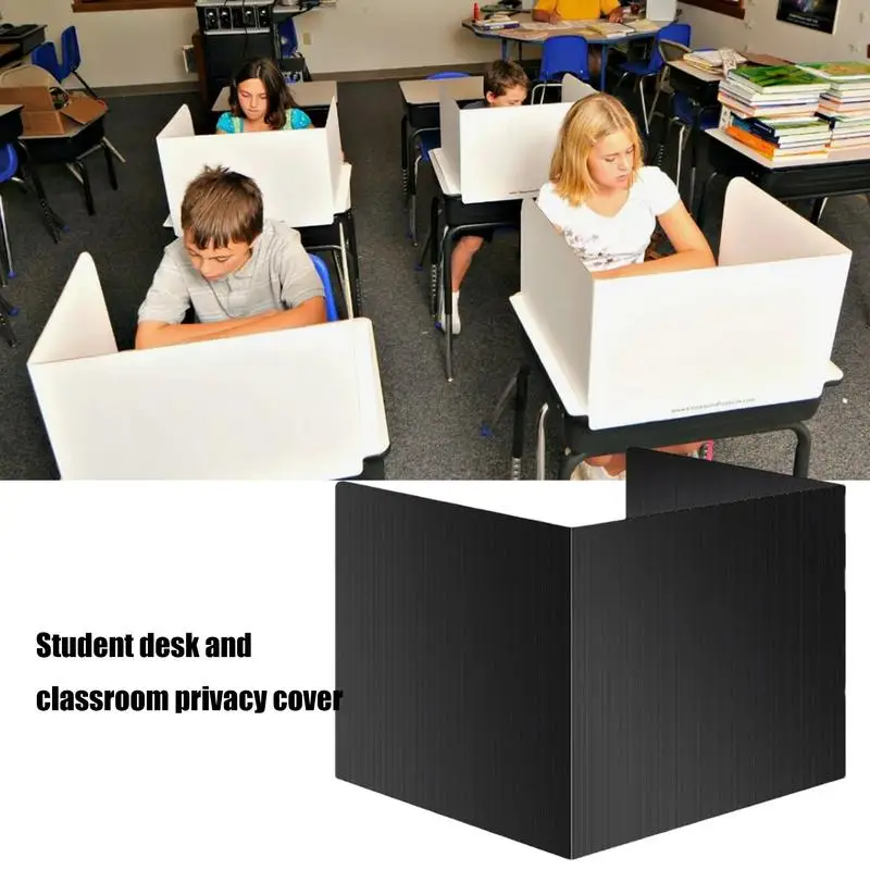 4pcs Privacy Student Desks Sneeze Guard Panel Folder Desk Divider Boards Desktop Testing Panel Study Carrel Classroom School