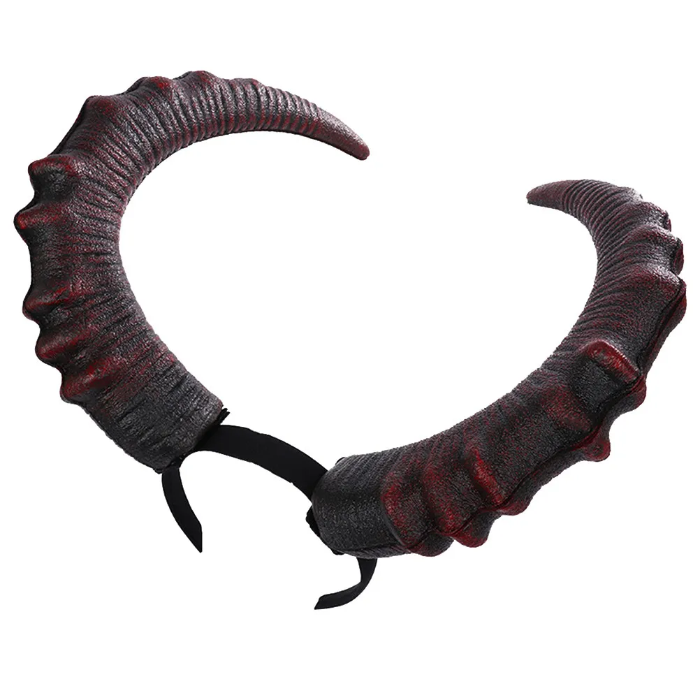 Halloween Decor Bull Horns Headband Costume Fantasy Carnival Headdress Celebration Adult Artificial Animal Simulation Headwear