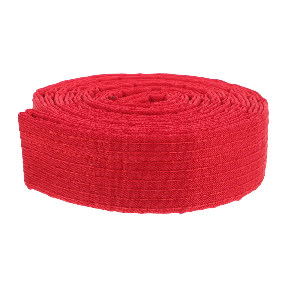 

Пояс для тхэквондо, красный, из хлопкового материала, регулируемый, с поддержкой для талии, для тренировок и соревнований по боевым искусствам, каратэ, дзюдо, кикбоксингу