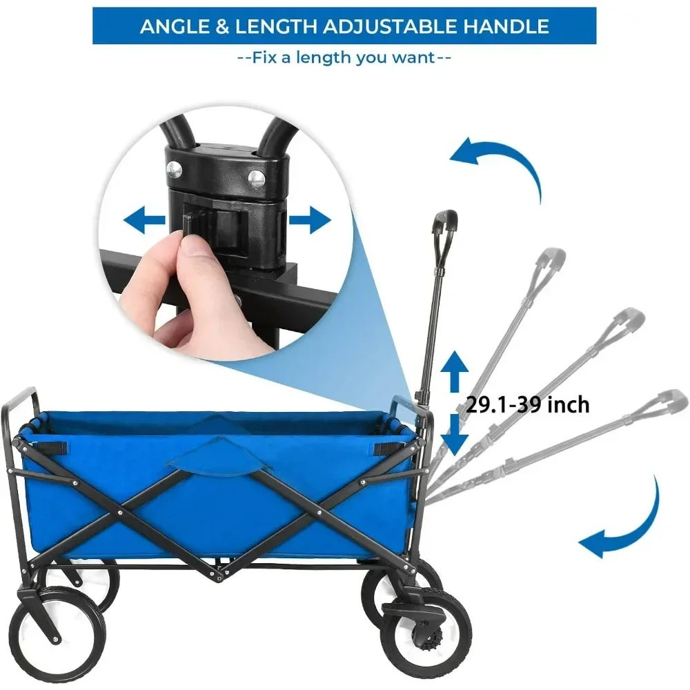 

Горячая распродажа: Складная тележка Arlopu для использования на открытом воздухе и на пляже, сверхпрочная, с 7,8-дюймовыми колесами и тормозами, для сада и хозяйственных нужд.