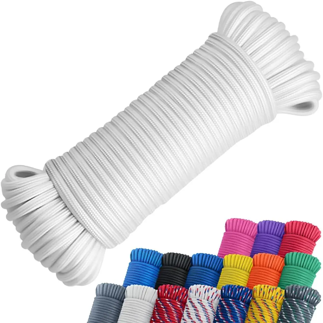 

Premium 100ft Polyester Utility Rope for Camping, Crafting & Clothesline - Strong & Lightweight