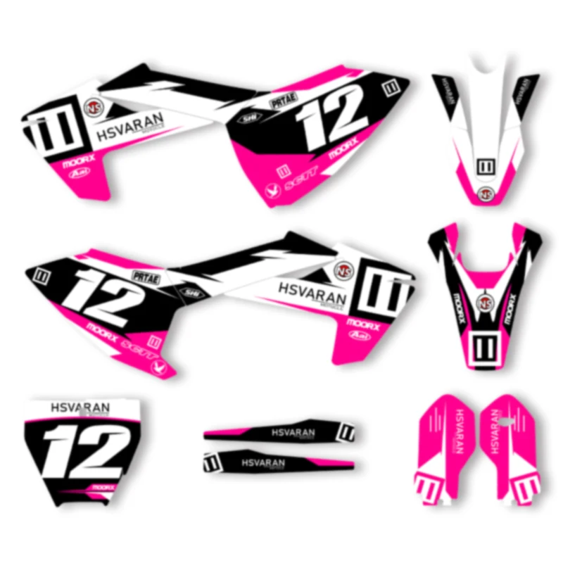 

DSMTECH Custom Team Graphics Backgrounds Decal Stickers Kit For Husqvarna TC 85 2023 2022 2021 2020 2019 2018 007