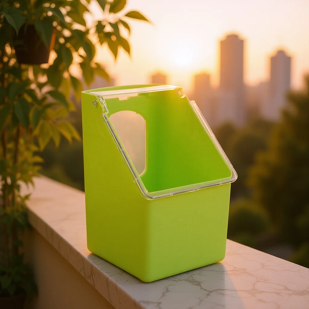 

Hanging Feeder for Bird Cage Large Capacity Plastic Pigeon Feeding Box Easy Install Multifunction Feed Container for Pet Birds