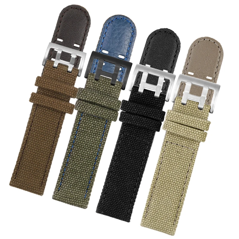 Sports Nylon Canvas Watchband for Hamilton Khaki Field Watch H70605993 H69439931 Series Watch Strap Bracelet 20mm 22mm Men