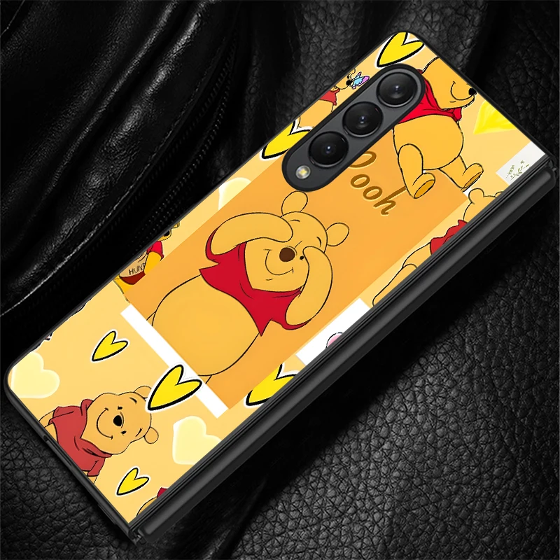 Capa para samsung galaxy zfold5 zfold4 zfold7 zfold3 z fold 7 6 5 4 3 zfold6 capa dura do telefone disney s winnie the pooh