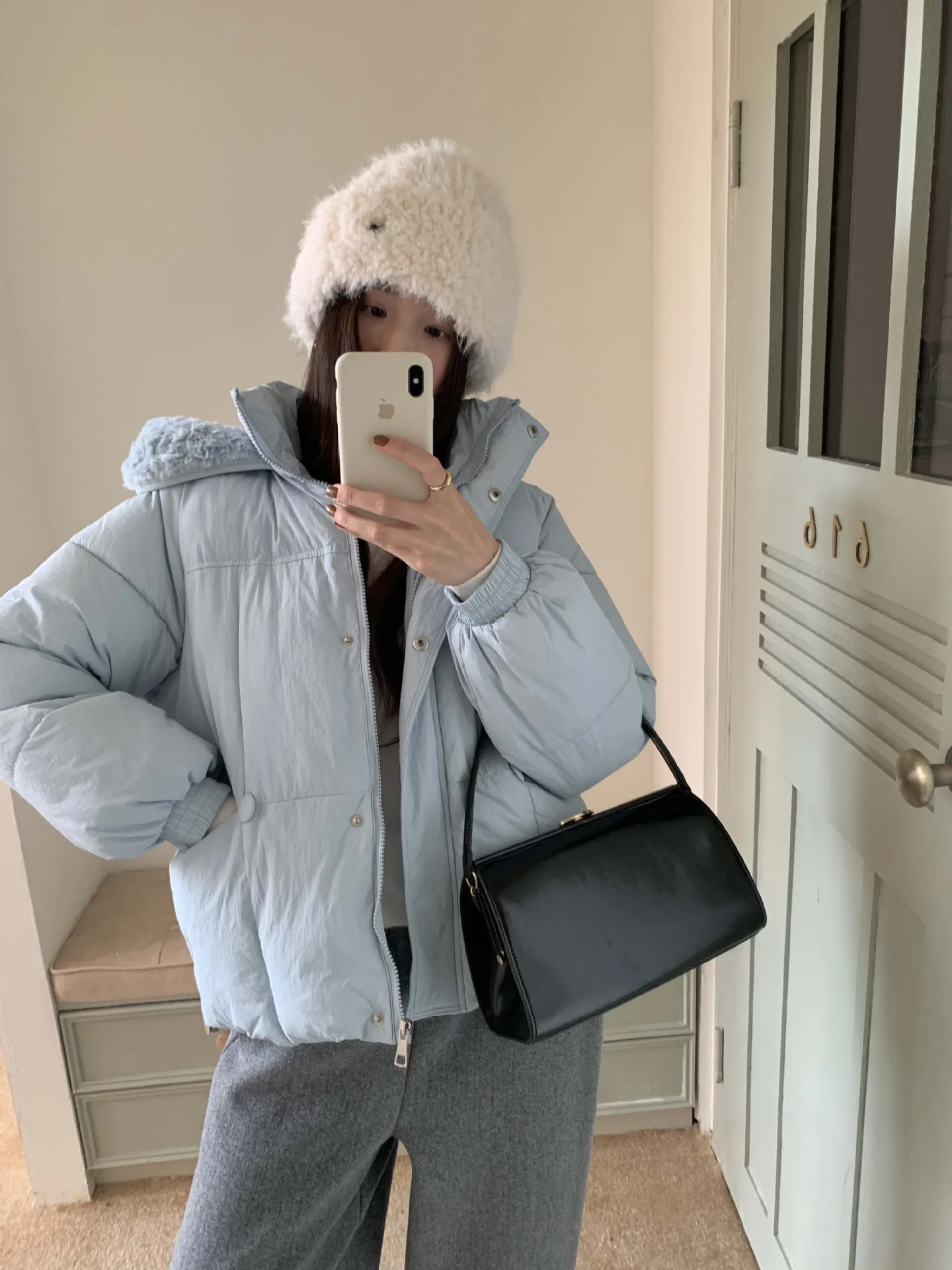 

2025 корейский стиль, шапка из овечьей шерсти, хлопковое пальто, женское зимнее толстое пальто с хлопковой подкладкой