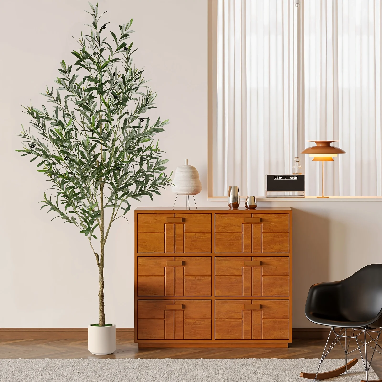 

Large artificial olive trees are used for decoration in living rooms, bedrooms, offices, and gardens. DR443-120cm-A