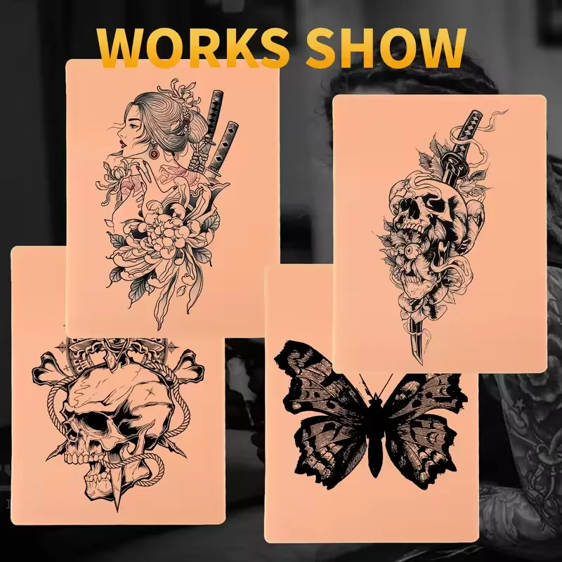 20/10/5/3/1PCS Tattoo Practice Skin Blank Fake Tattoo Skin Synthetic Leather for Permanent Makeup Tattoo Beginner Exercise Tool