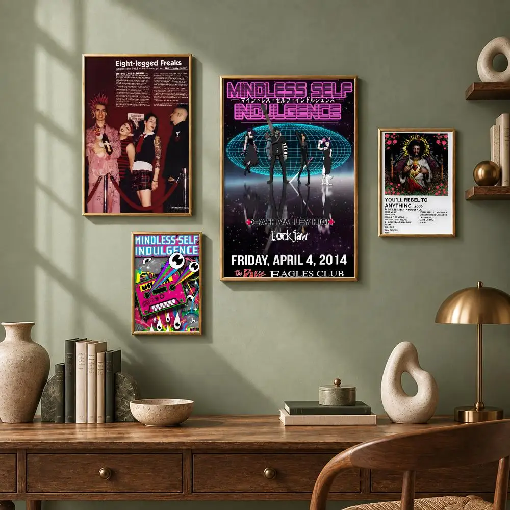 Punk Band M-Mindless Self IndulgenceS Poster HD Self-Adhesive No Residue After Removal Ideal for All Kinds of Wall Decor