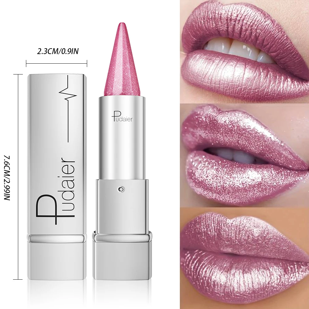 Pearlescent, Sparkle, rouge à lèvres pour femme, légèreté, rouge à lèvres imperméableLongue, rouge à lèvres 24 heures longue durée. Colorfast, rouge à lèvres