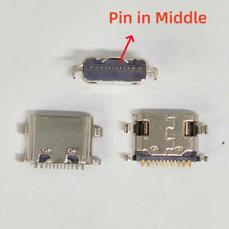 100pcs USB-3.1 USB Connector Type C Horizontal Mid Mount 16P Female 1.6mm through board 0.8mm for charger adapter DIY Type C