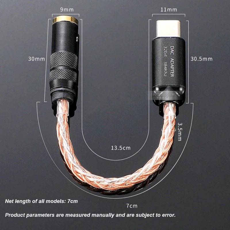 Iphone Phone Adapter Lightning To 3.5/2.5/4.4/6.35mm Headphone Audio Adapter Conversion Cable Decoding Connector