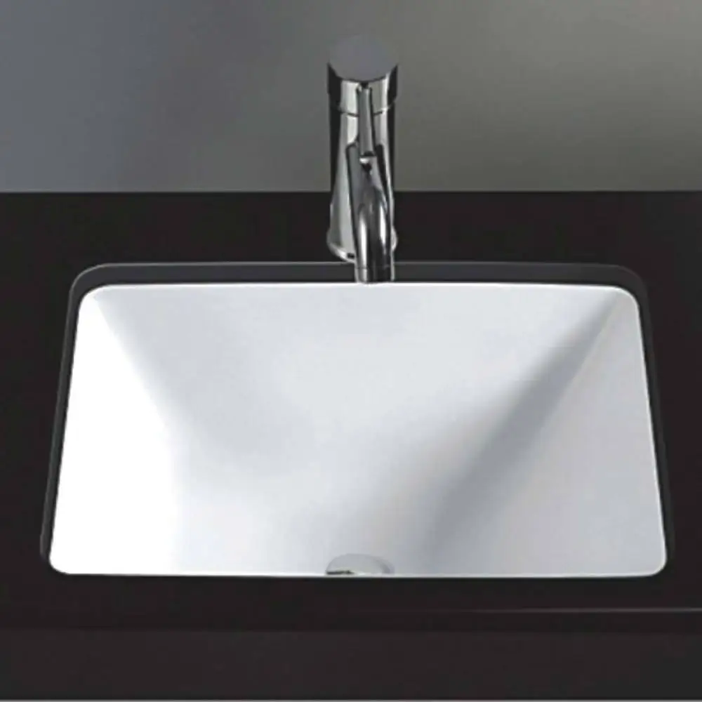 DAX  Ceramic Square Single Bowl Undermount Bathroom Basin