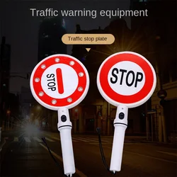 Customized Battery Type Reflective Signs for Flashing Traffic Stop Signs, Hand Raised Warning Signs