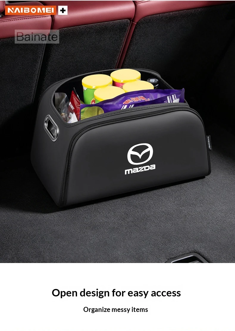 Für Mazda 2 3 5 6 Axela Atenza CX-30 CX-5 CX-8 CX-60 CX90, Kofferraum-Organizer Aufbewahrungsbox Tasche Auto-Innenraum-Aufbewahrungslösungen – Detail 2