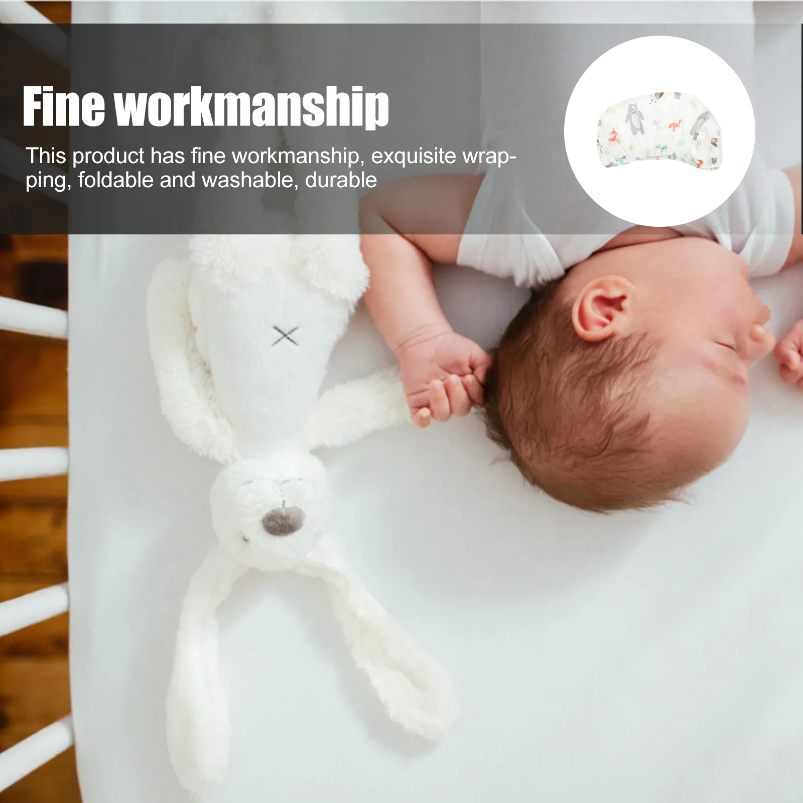 Imagen 6: Sábana ajustable para cunas de bebé, funda de colchón de algodón puro, accesorio para niños pequeños, sábanas cómodas para moisés, diseño elástico duradero y lavable
