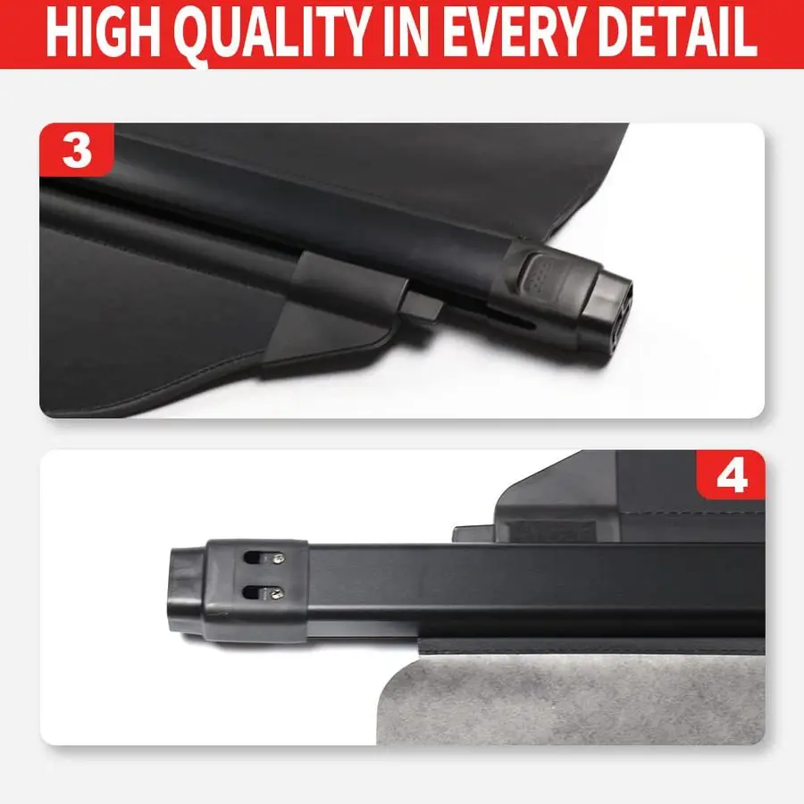 لسوبارو Outback غطاء البضائع 2015 2016 2017 2018 2019 لسوبارو Outback اكسسوارات أسود قابل للسحب غطاء صندوق السيارة الأمن Sh #4