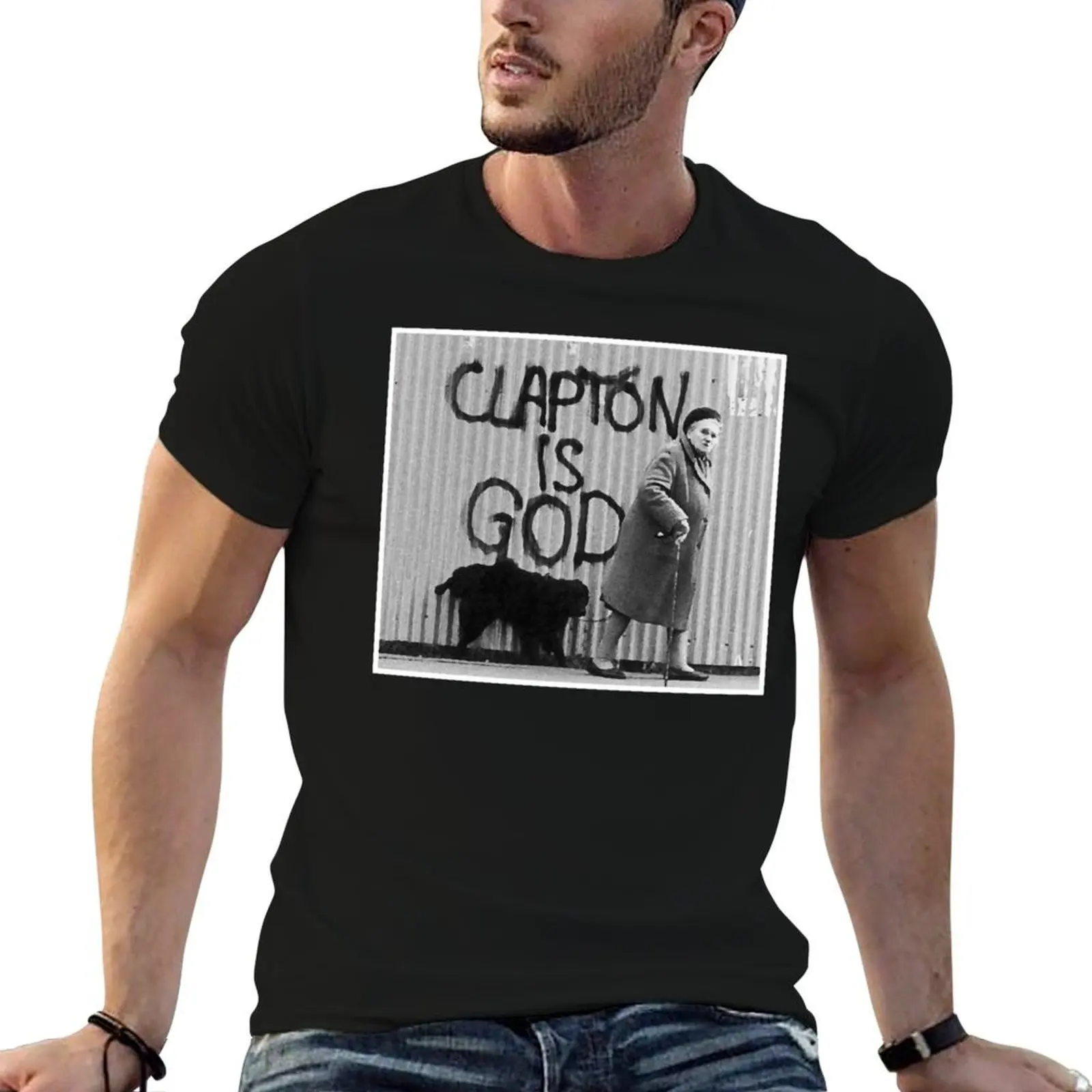 

Clapton is God Gift Fan Eric T-Shirt anime t shirts oversize man t shirt cotton T-Shirt