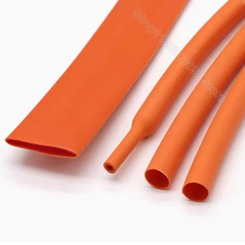 Orange 3:1 Heat Shrink Tube With Double Wall Glue Dia 3.2/6.4/7.9/9.5/19.1/25.4/30mm Waterproof Wire Insulated Line Cable Sleeve