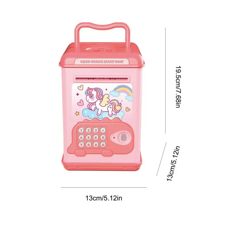 Mini ATM Savings Bank Lockable Kids Money Box Children Money Box Electric Money Box Cartoon Music Box Sensory Toy