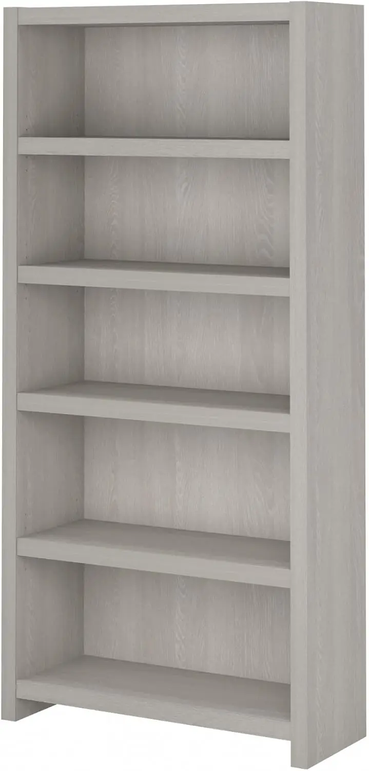 Office KI60204-03 Echo 5 Shelf Bookcase, Gray Sand