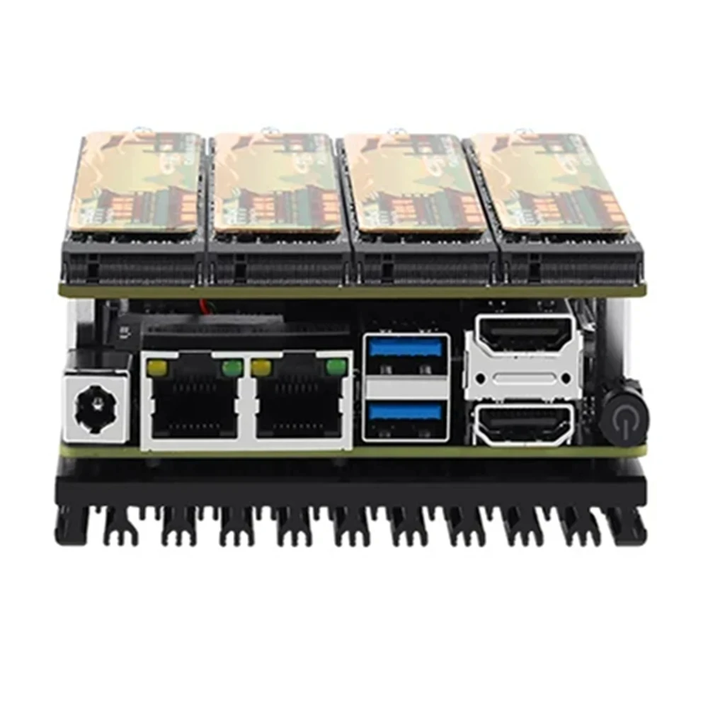 X86-P5 Scheda madre NAS fai da te Mini PC Intel i3-N305/N100, 4x M.2 NVMe, 2x i226-V 2.5G LAN, 2x SATA, scheda kit di sviluppo firewall
