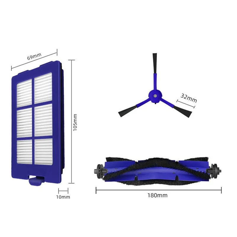 B02C-เปลี่ยนสําหรับ Eufy Robovac X8 HYBRID หุ่นยนต์เครื่องดูดฝุ่นแปรงด้านข้าง HEPA FILTER อุปกรณ์เสริม