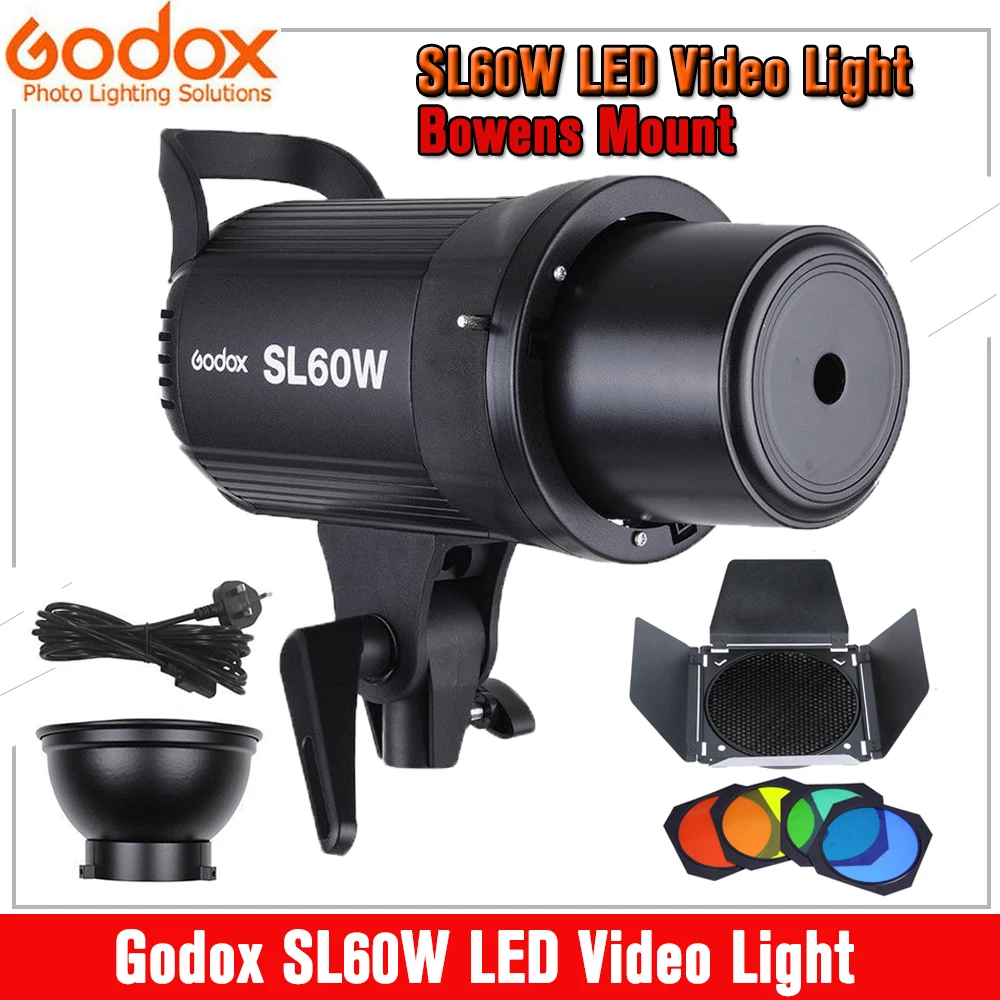 

Godox LED Video Light SL-60W SL60W 5600K White Version Video Light Continuous Light Bowens Mount for Studio Video Recording