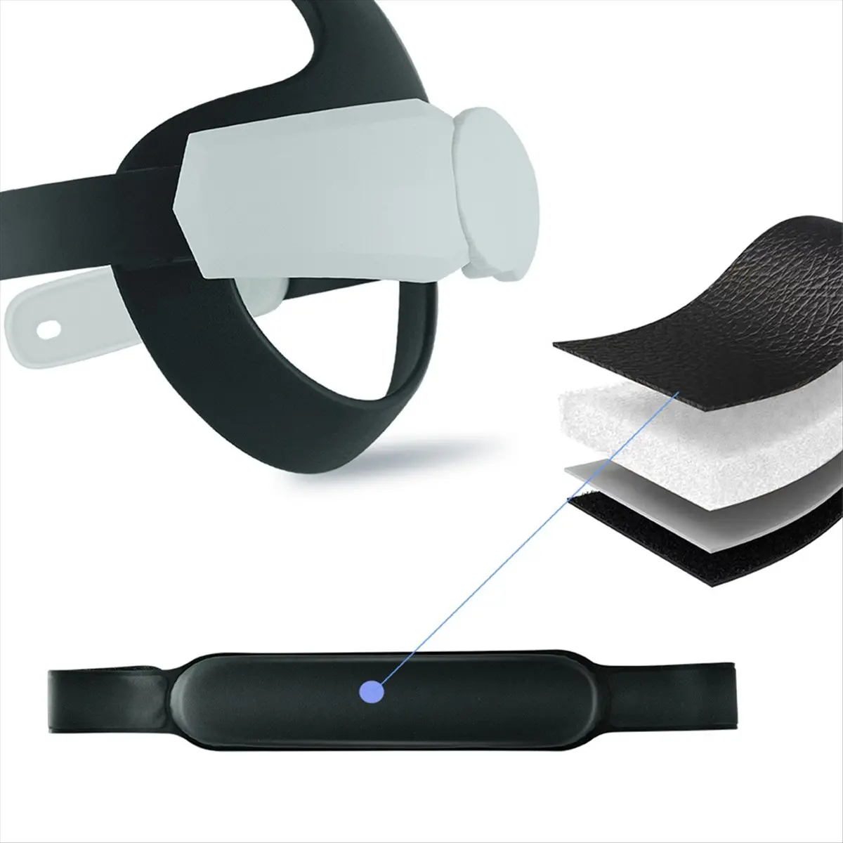 Adjustable Vr Head Strap for Oculus Meta Quest 2/3 Wear Headset Elite Strap for Meta Quest 3 Vr Accessories