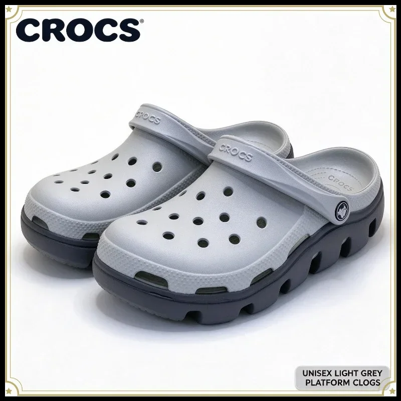 Crocs Dieter Hole Shoes Summer Men's and Women's Non-slip Deodorant Heightened Versatile Beach Cool Slippers Stepping on Shit