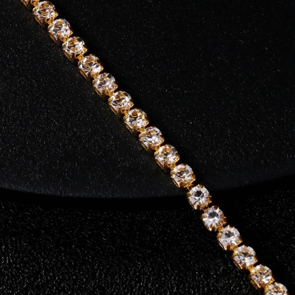 بسيطة الشرير كريستال الرقيق سلاسل للنساء بيان اكسسوارات هدية موضة Y2k حجر الراين فنجر سوار مجوهرات قابل للتعديل