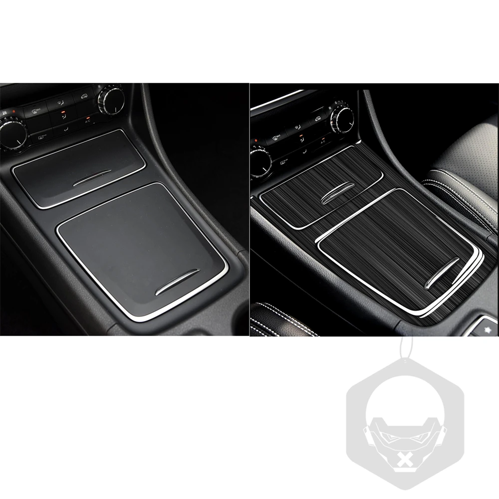 ​For Mercedes Benz CLA GLA A Class W117 W176 A180 2013-2018 Center Storage Box Panel Trim Ashtray Cover Stickers Car Accessories