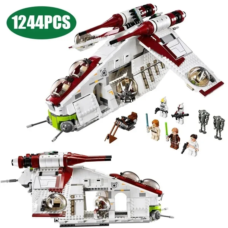 Miniso Disney  Star Plan Republic Dropship Gunship Building Blocks Bricks 75021 DIY Toys For Children Birthday Christmas Gift