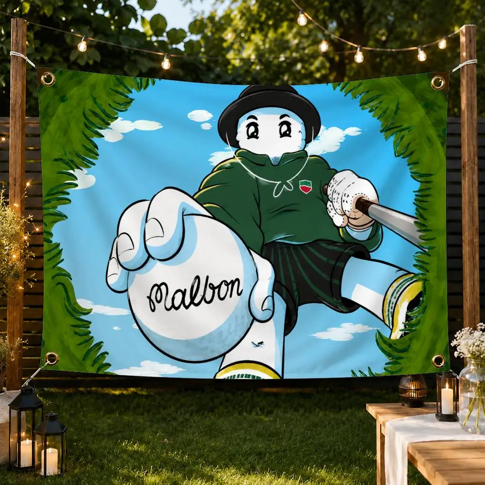 Marke Malbon Golf-Flaggen Garten-Dekorationsbanner Innen- und Außenwand-Hängeflagge Heim-Terrassen-Wandkunst-Dekoration – Detail 8