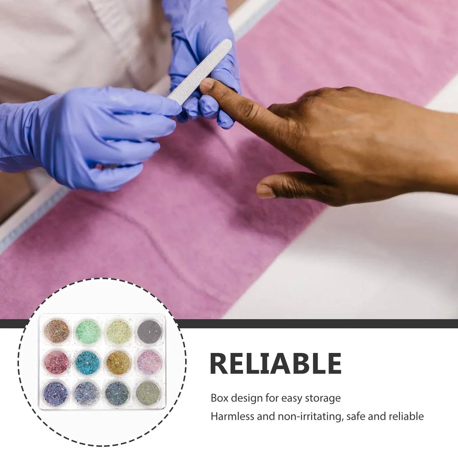 12箱入りネイルグリッターシーケン、カラフルなチャンキーグリッター、ネイルアート、アクリルネイル、DIYデコレーション、顔、体、フェスティバル、クラフト用