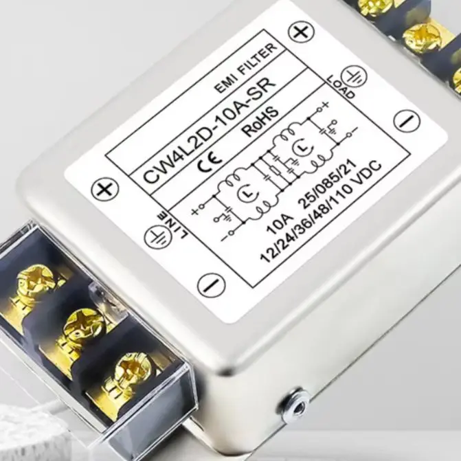 

Для терминала фильтра электромагнитных помех, 2-ступенчатый фильтр постоянного тока CW4L2D-3A-SR, CW4L2D-6A-SR, CW4L2D-10A-SR, CW4L2D-20A-SR