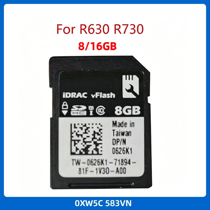 Original 8G 16G SD card iDRAC vFlash For R720 R630 R730 0XW5C GR6JR 6F26K 626K1 8GB 37D9D T6NY4 G9917 7GH0Y 583VN G9917 16GB