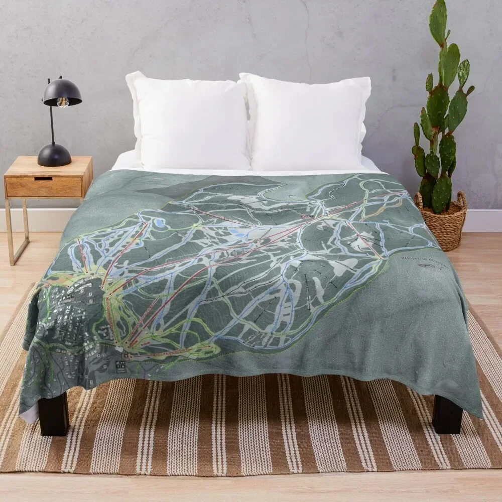 

Whitefish Mountain Resort Trail Map Throw Blanket Decoratives Thin Blankets For Bed Sofa Quilt Blankets