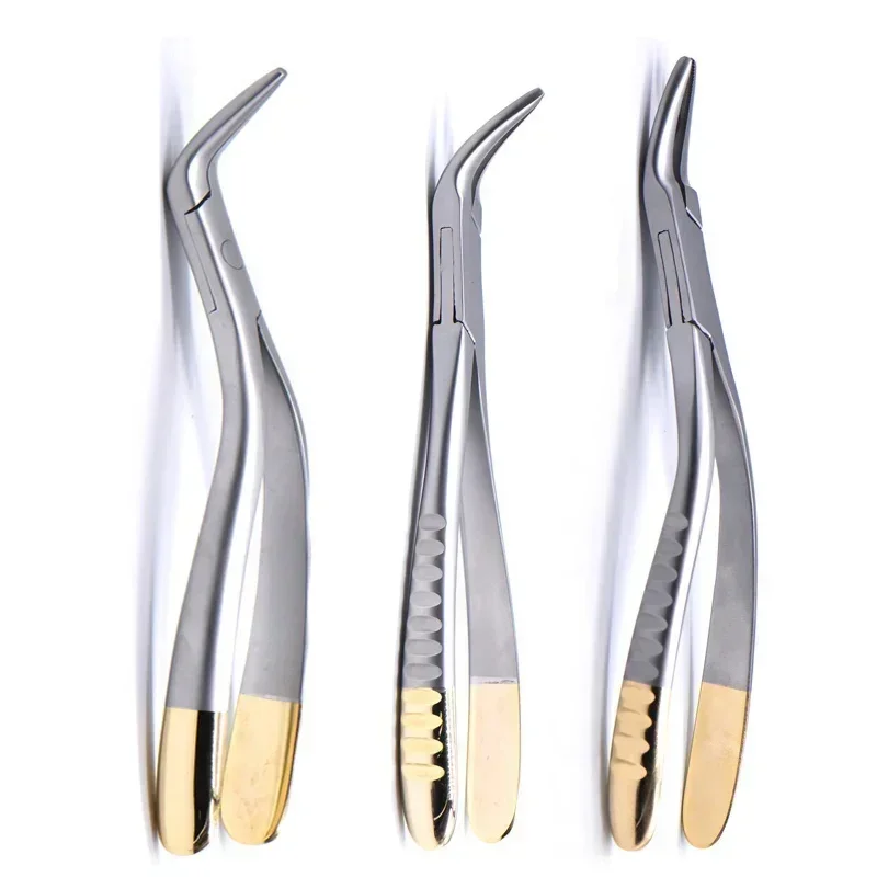 Curved Maxillary Mandibular Teeth Universal Pliers Dental Residual Root Tweezers Extraction Forceps