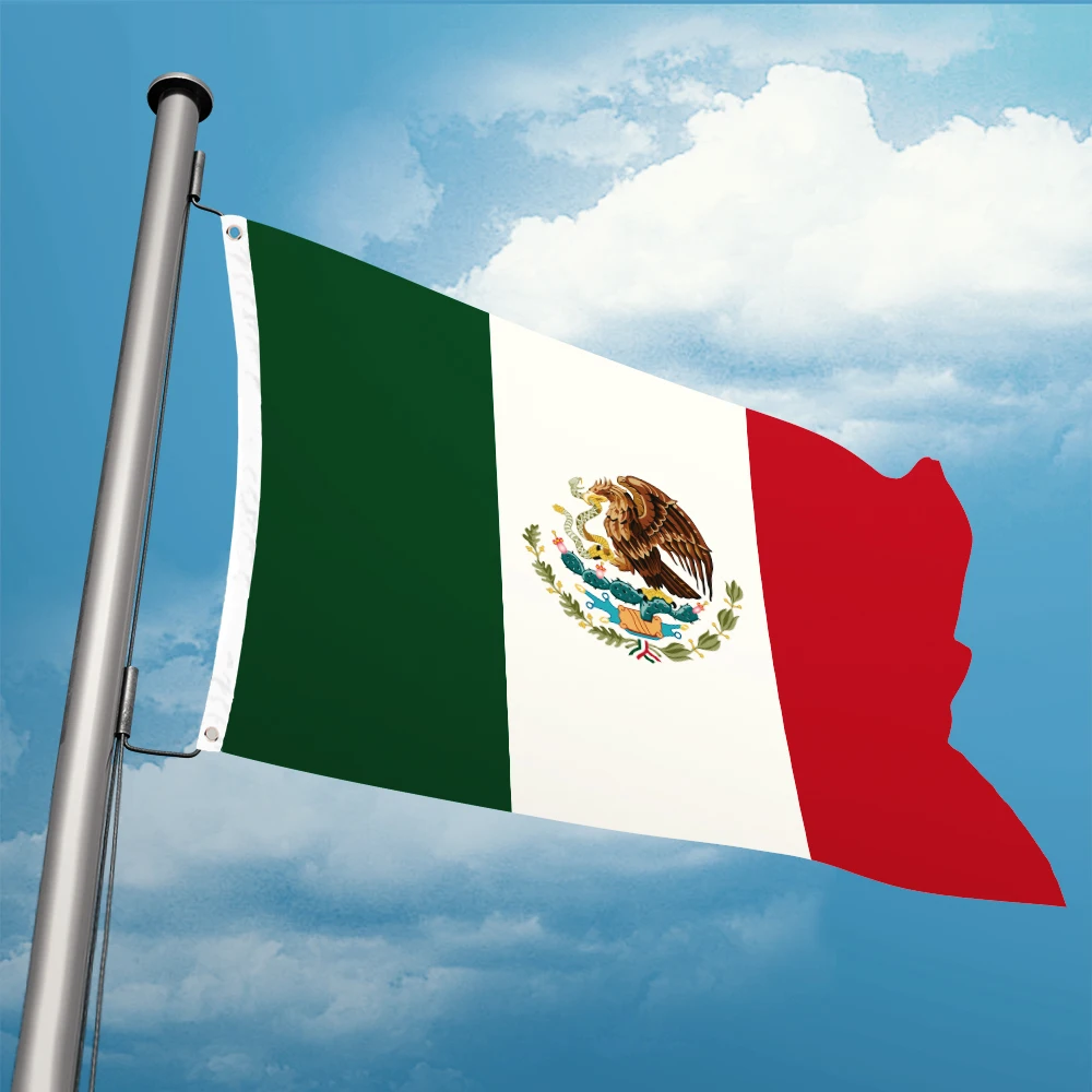 Mexico Flag Nation 3ft x 5ft Polyester Banner Flying150* 90cm Custom All Over The World Worldwide Outdoor Double Penetration