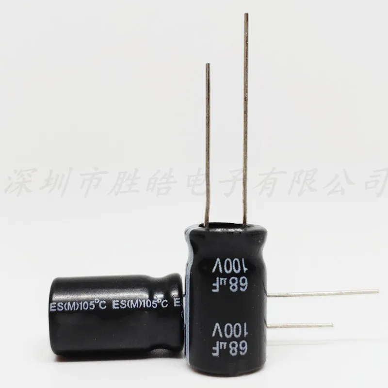 (10PCS/100PCS)  100V68uF  Series 10x12.5mm  100V68uF  Aluminum Electrolytic Capacitor  High Quality