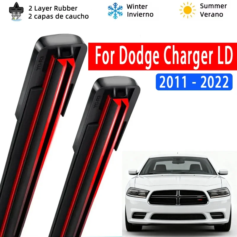 For Dodge Charger LD 2011 - 2022 Front Windshield Wiper Blades 2pcs Windscreen Window Accessories 2012 2013 2014 2015 2016 2017