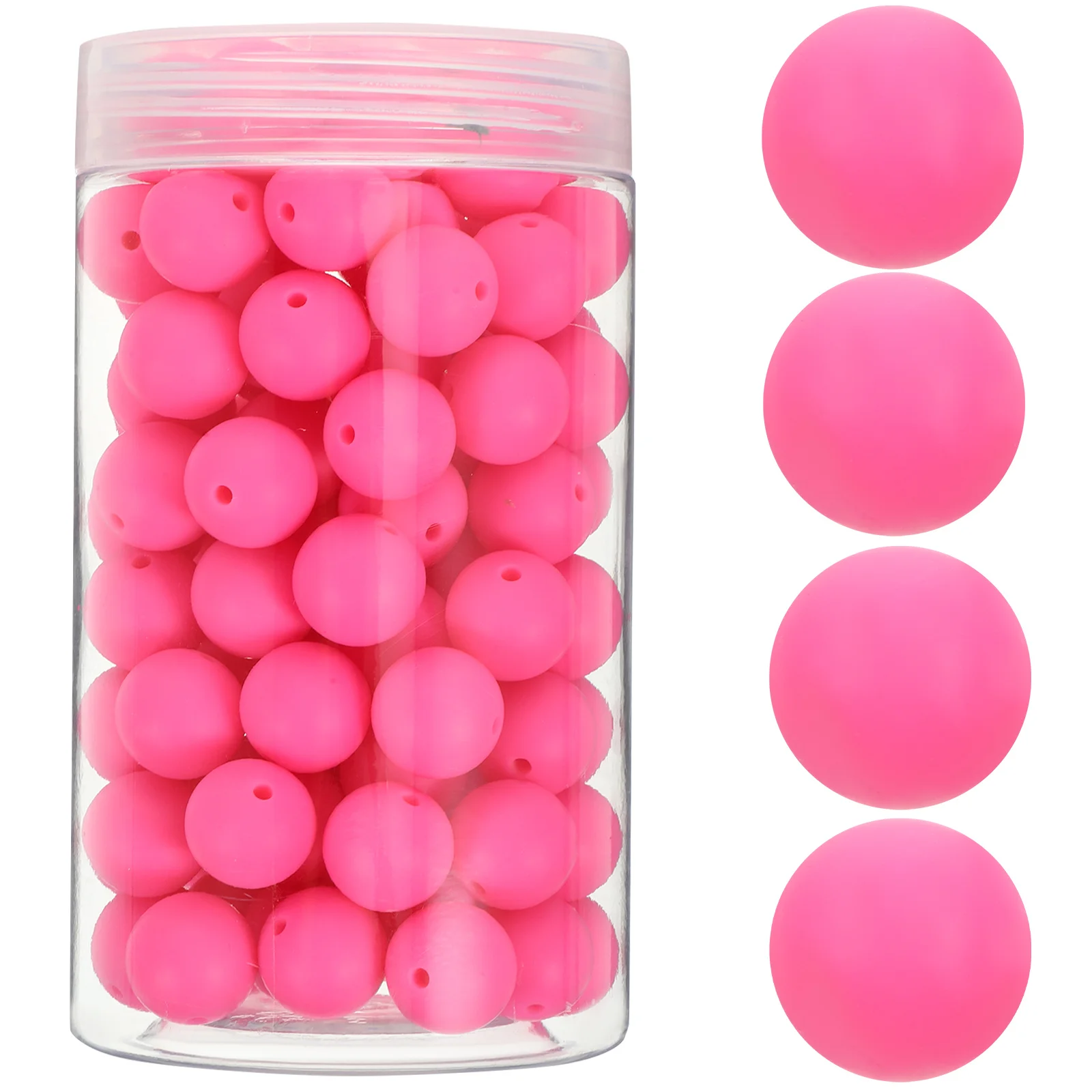 

105Pcs Silicone Beads Bulk Round Loose Beads for Jewelry Making DIY Beading Supplies Bracelet Making Keychain Craft Kit