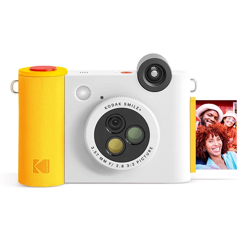 Cámara Instantánea Kodak Smile de 10MP, Dispositivo Portátil 2 en 1 para Fotografía e Impresión, Tecnología de Impresión sin Tinta ZINK, Compatible con Tarjetas TF
