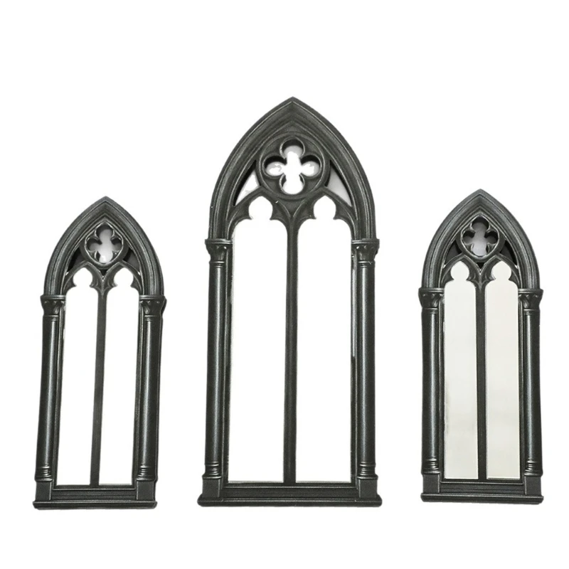 2025 New Rustics Window Frame Wall Decors Wooden Farmhouse Wall Art Decors Arched Cathedral Window Home Decors Fake Window Pane