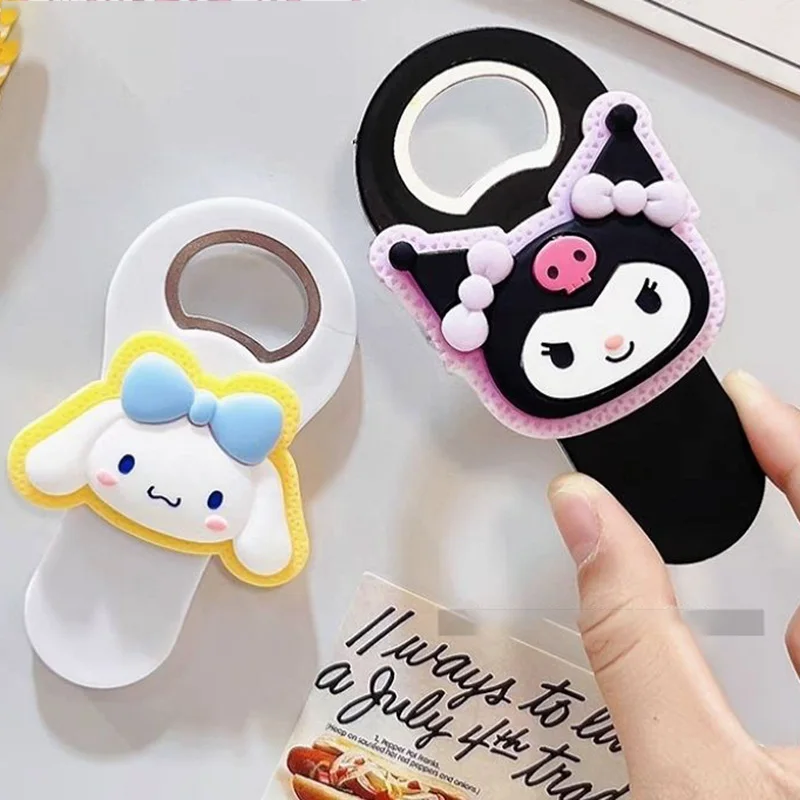 Cute Sanrio Hello Kitty Kuromi Cinnamoroll Bottle Opener Cartoon Anime Beverage Beer Magnetic Kawaii Bottle Opener Y2k Toy Gifts