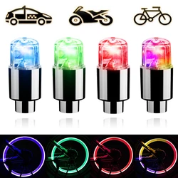 1/4Pcs Car Wheel Lights Cap Auto LED Light Wheel Tire Tyre Air Valve Stem Caps Cover for Car Motorcycle Auto Lights Accessories