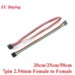 Dupont line 20cm 25cm 50cm 2.54mm Female to Female 7P 7 Pin Color Breadboard Cable Jump Wire Jumper For Arduino