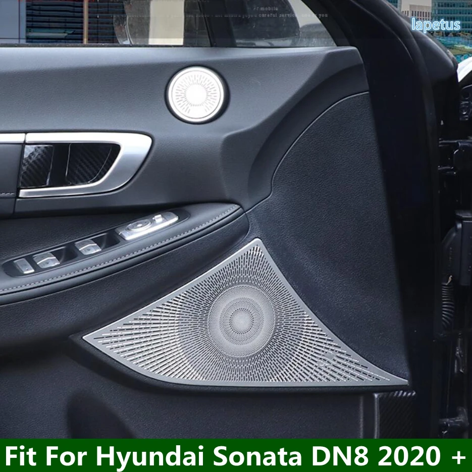 

Car Door Panel Loudspeaker Pad Speaker Molding Decor Cover Trim For Hyundai Sonata DN8 2020 - 2022 Silver / Black Accessories